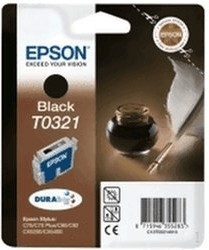 Original Epson Tinten Patrone T0321 schwarz für Stylus 70 80 82 5100 5200 5300 5400
