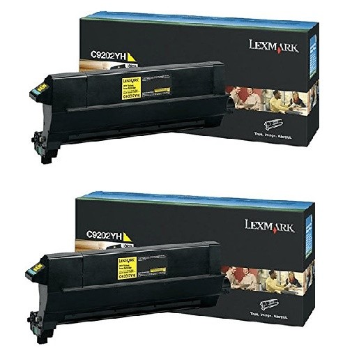 44378_2x_Original_Lexmark_Toner_C9202YH_gelb_für_C_920_Neutrale_Schachtel