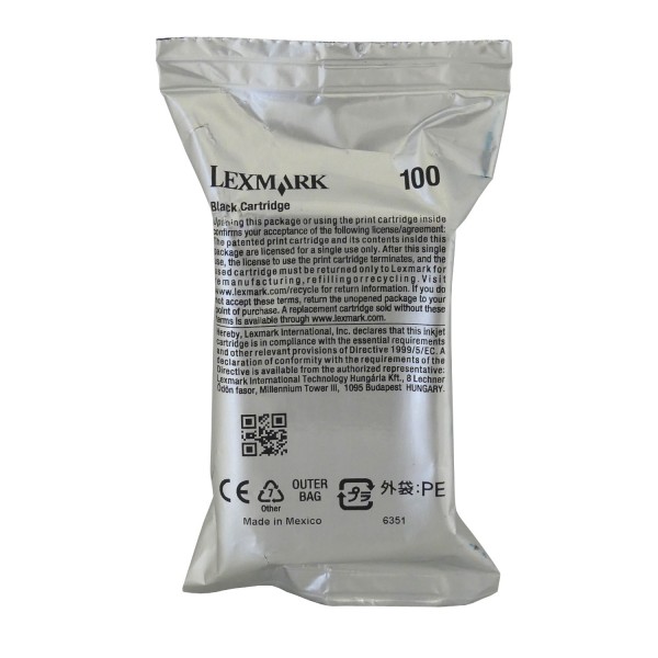 Original Lexmark Tintenpatrone 100 schwarz für S 400 500 600 800 Blister