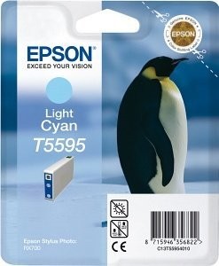 Original Epson Tinten Patrone T5595 cyan Stylus Photo RX 700