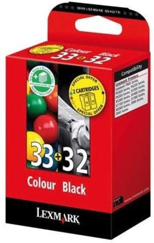 Original Lexmark Tinte Patrone 32+33 Multipack 4-farbig (80D2951)