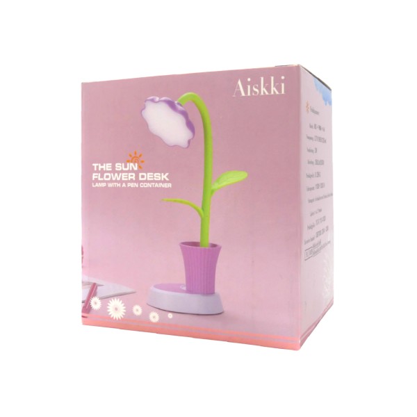 50490_Aiskki_Schreibtischlampe_mit_Stiftehalter_Nachtlicht_für_Kinder_Touch_Control_Sonnenblume_rosa