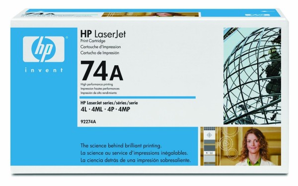 Original HP Toner 74A 92274A schwarz für Laserjet 4L 4P 4ML 4MP B-Ware