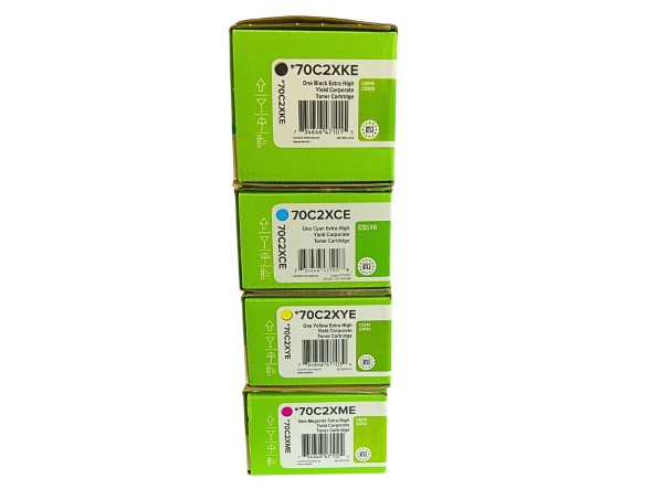 61860_Original_Lexmark_Toner_Set__70C2XKE,_70C2XCE,_70C2XYE,_70C2XME_für_CS_510