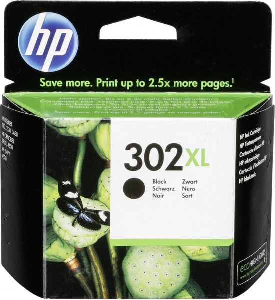 Original HP 302 XL Tinte Patronen schwarz DeskJet 1110 2130 3630