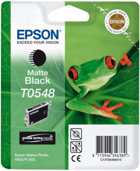 Original Epson Tinten Patrone T0548 mattschwarz für Stylus Photo 1800 800