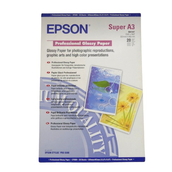 51698_Epson_Professional_Glossy_Paper_S041457_Glanzpapier_329mm_x_483mm_20_Blatt_215g/m²