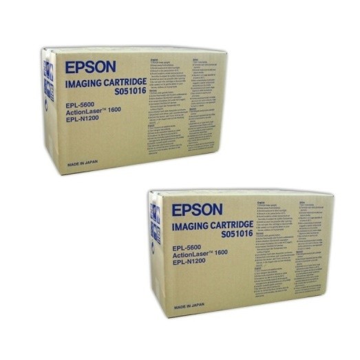 2x Original Epson Toner S051016 schwarz für EPL 5600 N1200 Neutrale Schachtel