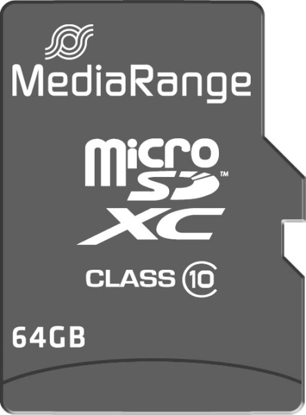 53469_MediaRange_microSDXC_Speicherkarte_64_GB_Klasse_10_SD-Karten_Adapter_60_MB/s_Lesegeschwindigkeit