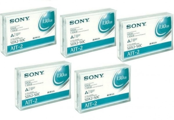 5x Sony SDX2-50C - AIT-2 Data Cartridge Datenkassette