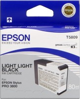 Original Epson Tinte Patrone T5809 C13T580900 light light black für Stylus Pro 3800 3880 AG