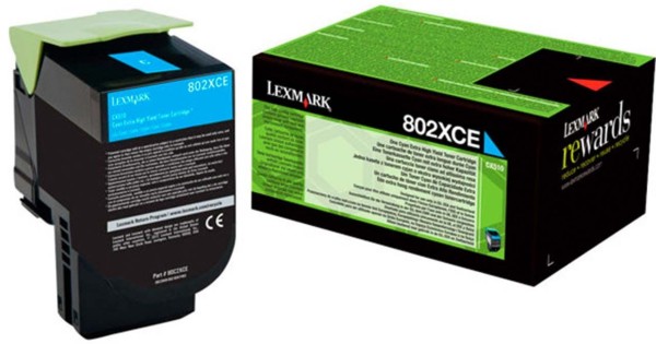 62856_Original_Lexmark_Toner_80C2XCE_802XCE_cyan_für_CX510_B-Ware