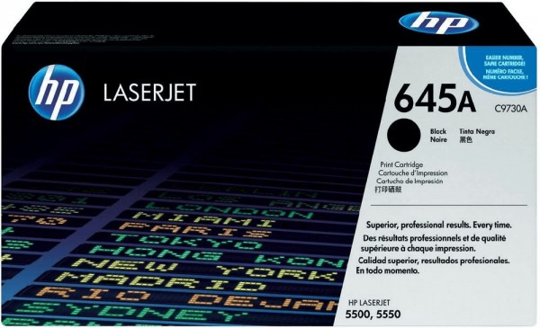 Original HP Toner 645A C9730A schwarz für LaserJet 5500 5550 NEU umverpackt