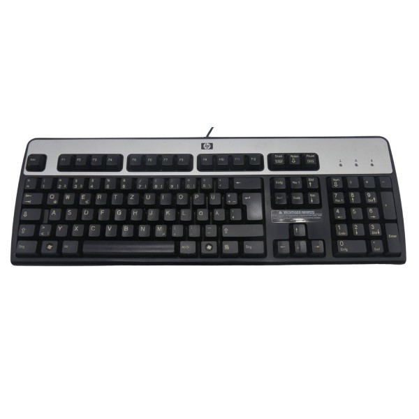 59016_HP_Tastatur_KB-0316_Computer_Keyboard_PS2_Anschluss_QWERTZ_gebraucht_kabelgebunden_Deutsch