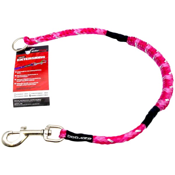 52590_Hundeleine_Ezydog_Leinenverlängerung_dehnbar_rosa_pink_60_cm