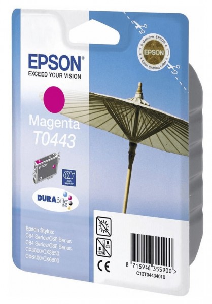 Original Epson Tinten Patrone T0443 magenta Stylus 64 66 84 3600 6400