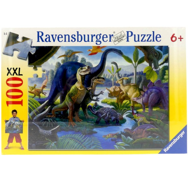 53134_Ravensburger_Puzzle_Dinosaurier_Land_der_Giganten_100_Teile_49_x_36_cm_107407_NEU_OVP