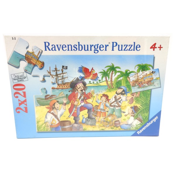 53010_Ravensburger_Puzzle_Piratenwelt_091683_2_x_20_Teile_26_x_18_cm_NEU_OVP