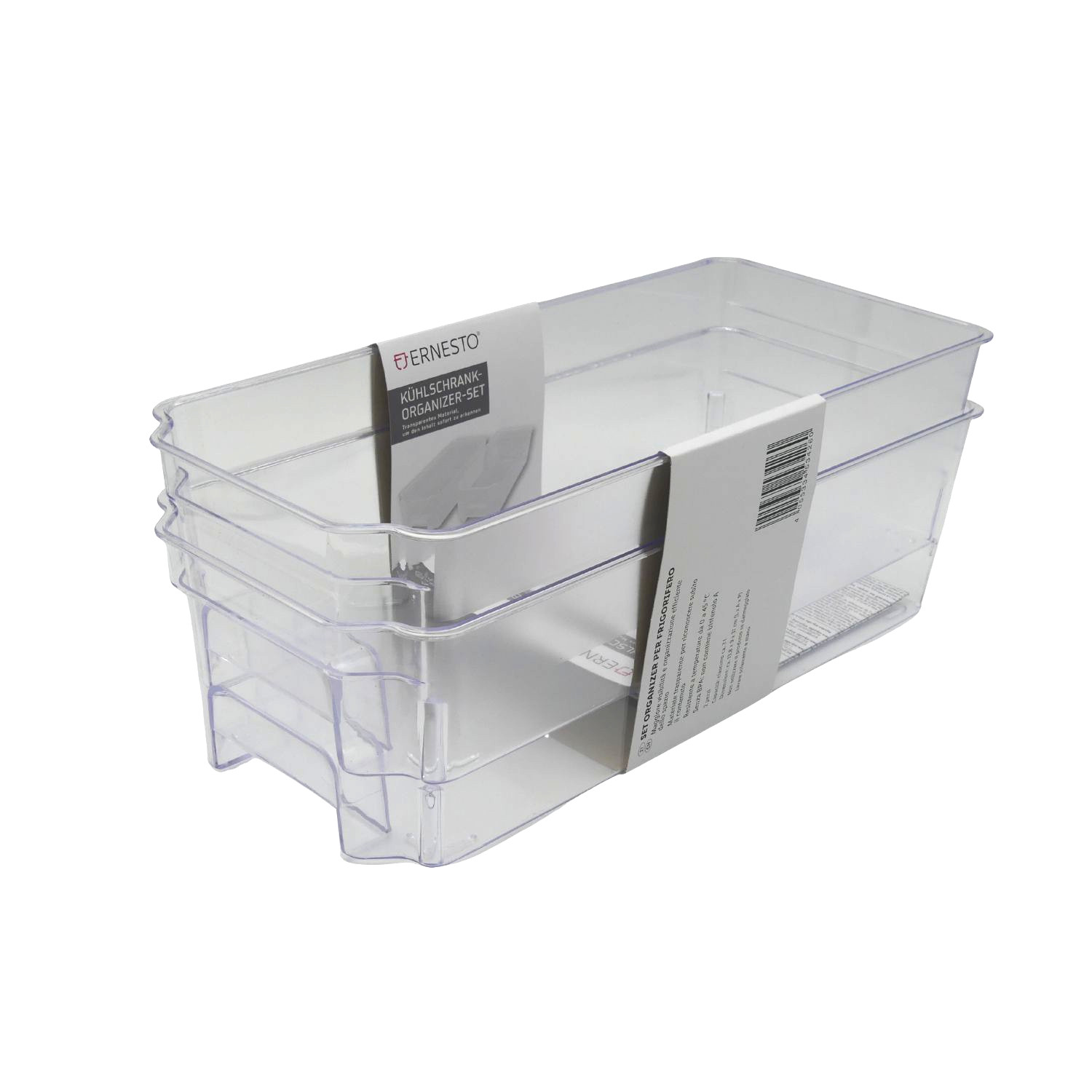 ERNESTO Kühlschrank-Organizer-Set 3 Liter transparent & Aktionen Temperaturbeständig | günstig | mehr Küche | Druckerpatronen | effizient | Drucker - Alles Übersicht kaufen! Garten Haus Ihren Haushalt für