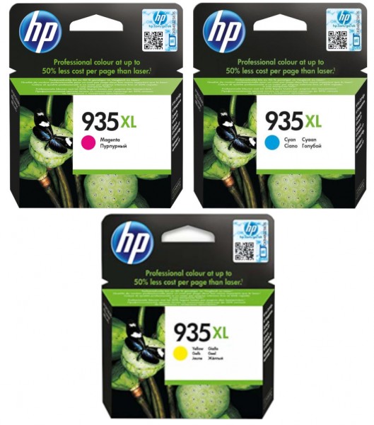3x Original HP 935XL Tinte Patrone für OfficeJet 6820 Pro 6230 6830 6835 MHD