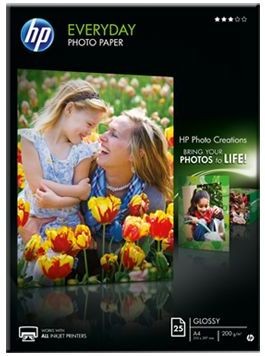 HP Fotopapier (Q5451A) glänzend A4 25 Blatt 200g