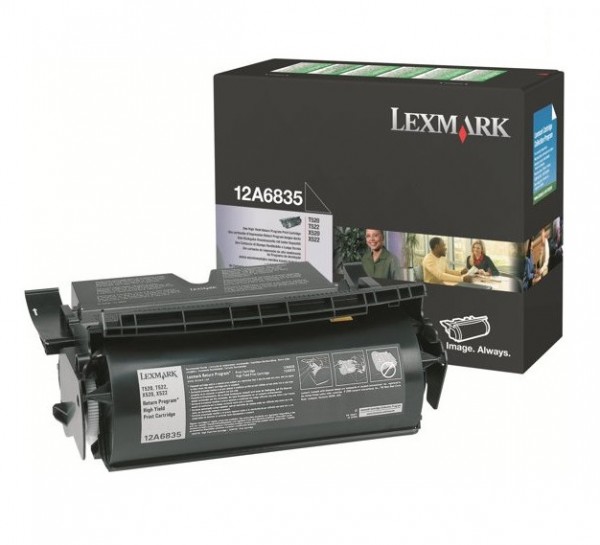 Original Lexmark Toner 12A6835 schwarz für Optra T520 T522 T522N X520