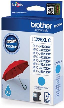 Original Brother Tinten Patrone LC-225 XL cyan für MFC 4420 5620 4425