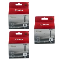 3x Original Canon Tinten Patrone CLI-8 schwarz für Pixma 500 600 800 850 4200