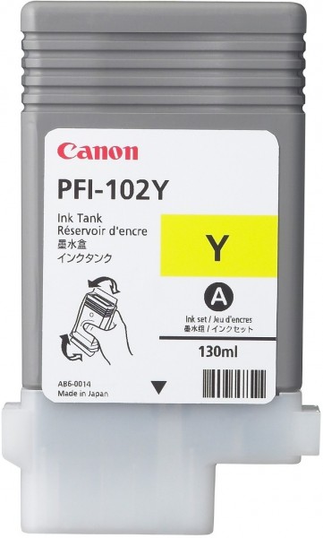 Original Canon Tinte Patrone PFI-102Y für imagePROGRAF IPF 500 600 650 720