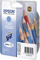Original Epson Tinten Patrone T0322 cyan für Stylus 70 80