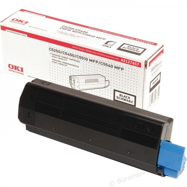 Original OKI Toner 42127457 schwarz für C5150n 5250dn 5250n 5450dn B-Ware