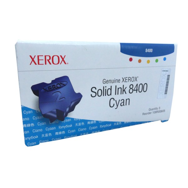 Original Xerox Tinten Patronen 108R00605 cyan für Phaser 8400