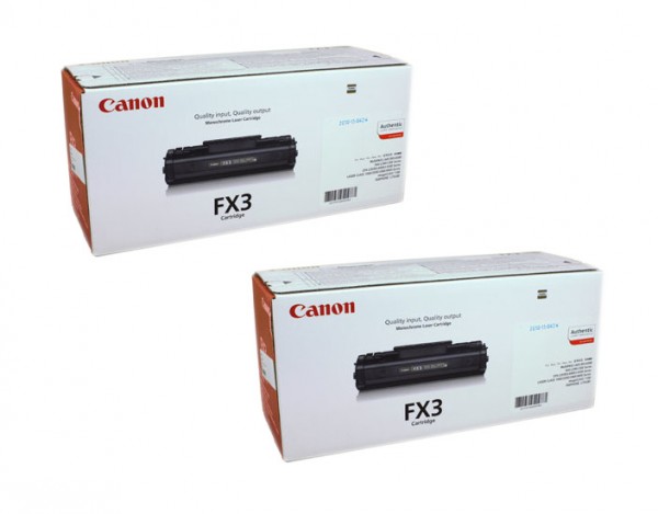 2x Original Canon Toner 1557A003BA FX-3 LaserFax L220 L280 L350 Neutrale Schachtel