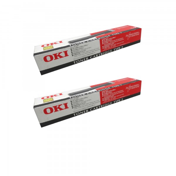 2x Original OKI Toner 09002395 Okipage 6E 6EX 1000 2000 5200 5400 Neutrale Schachtel