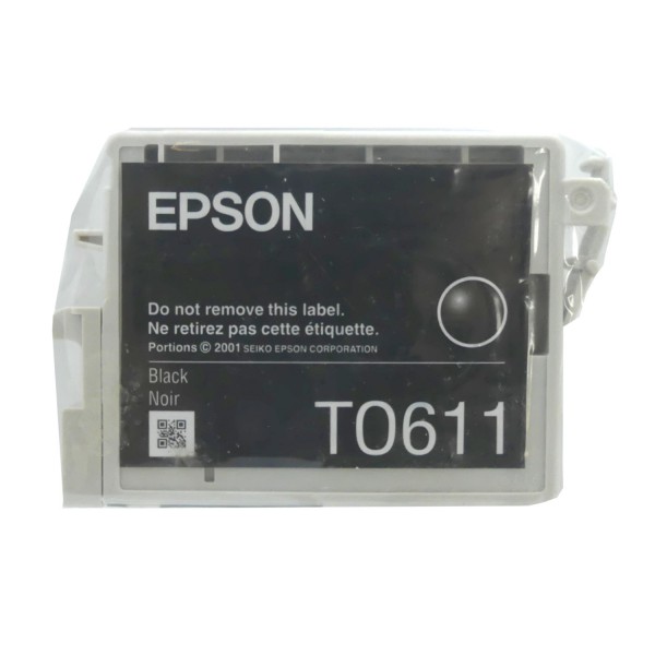 Original Epson Tinten Patrone T0611 schwarz für Stylus 68 88 3800 4200 4800 Blister