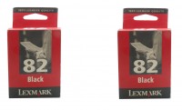 2x Original Lexmark Tinten Patrone 82 für X5100 X6100 Z55 Z65