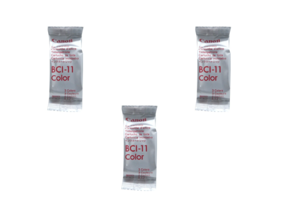 3x Original Canon Tinte Patronen BCI-11 farbig für BJ-M 40 70 BJC 55 70 80 85 BN 700 Blister