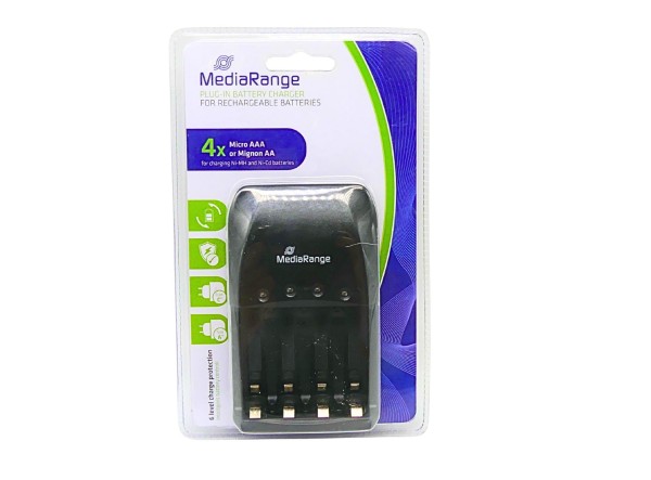 61655_MediaRange_Ladegerät_für_4_Micro_AAA_oder_Mignon_AA_wiederaufladbare_Batterien_MRBAT191