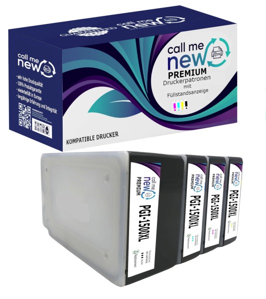 57072_4x_callmenew_Premium_TINTE_PATRONE_für_CANON_PGI-1500XL_SET_Maxify_MB2000_2050_2100_2300_2700