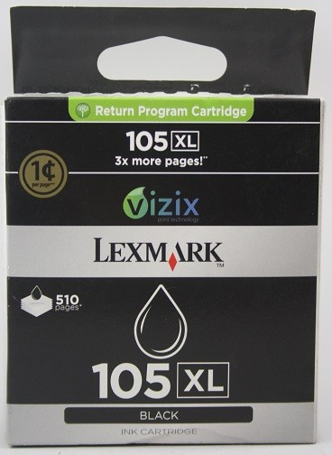 Original Lexmark Tinte Patrone 105XL 14N0822 schwarz für Platinum Pro 902 905 908
