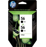 2x Original HP 56 Tinten Patrone PSC 1315 1317 1350 2100 2105 2110 2115 2170 MHD