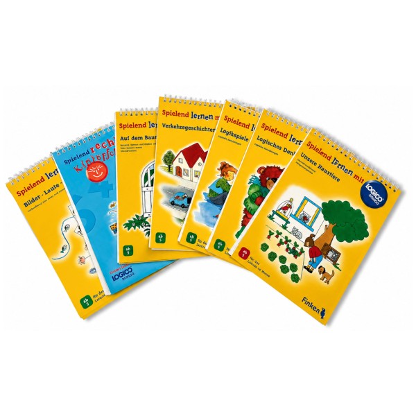 64455_„Spielend_lernen“_&_LOGICO_RONDO_–_Lernhefte-Set_–_7_verschiedene_Hefte