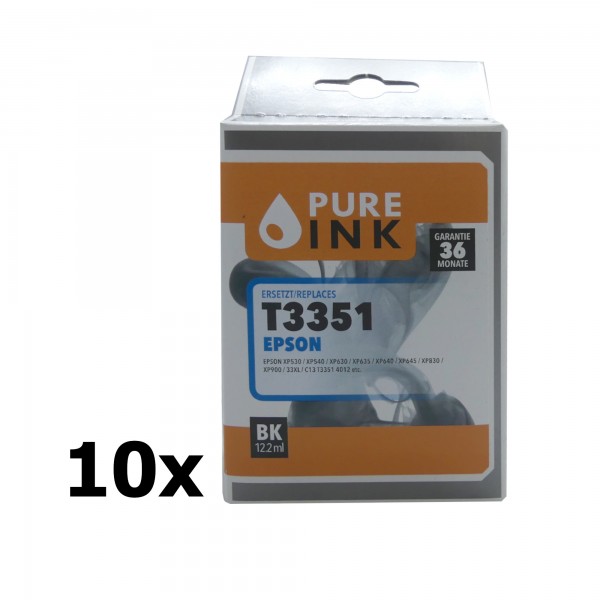 47746_10x_Pure_Ink_Tinten_Patrone_für_Epson_33_XL_Expression_530_630_830