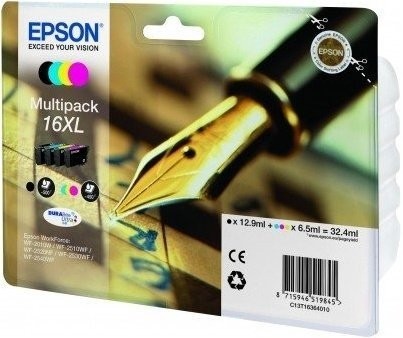 Original Epson Tinte Patronen 16XL (C13T16364010) Multipack 4-farbig