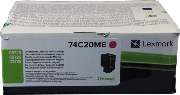 62659_Original_Lexmark_Toner_74C20ME_magenta_für_CS720_CX725_-_neu_umverpackt