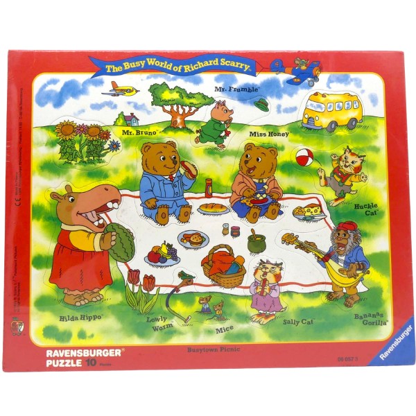 53145_Ravensburger_Puzzle_Picknick_Bären_060573_Kinder_Rahmenpuzzle_10_Teile_37_x_29_cm_NEU_OVP