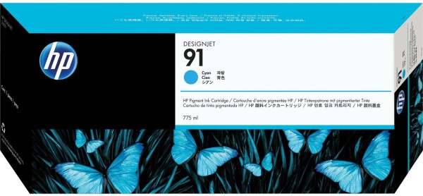 62400_Original_HP_Tintenpatrone_91_(C9467A)_cyan_für_DesignJet_Z_6100_AG