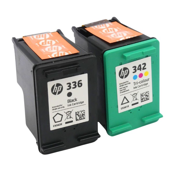 59165_Original_HP_Tinte_Patronen_336+342_für_2575_C_3100_3180_Deskjet_5440_NEUE_Blister