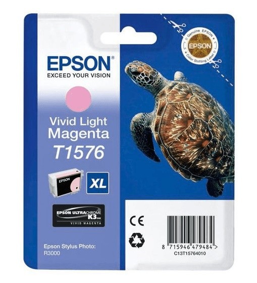 Original Epson Tinte Patrone T1576 XL magenta hell für Stylus Photo R3000