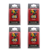 4x Original Lexmark Tinten Patrone 83 für X5100 X5130 X5150 X5190 6100 Z55 65